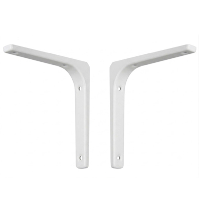HardwareCity SLEEK ESSENTIALS HEAVY DUTY L-BRACKET WHITE (PAIR)
